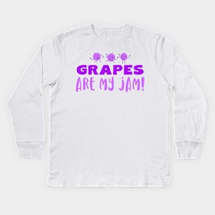 Grapes Are My Jam Kids Long Sleeve T-Shirt